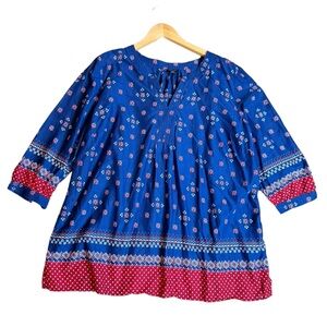 Talbots Cotton Lightweight Popover Tunic size 1X